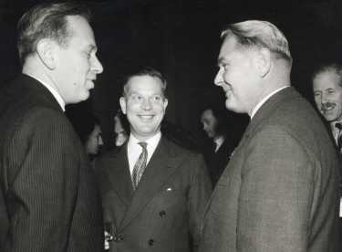 Sir John Osborn (1922 - 2015) MP (centre) with unidentified group 
