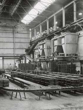 Festival machine moulding bay at an unidentified factory possibly connected with Samuel Osborn and Co. Ltd. 