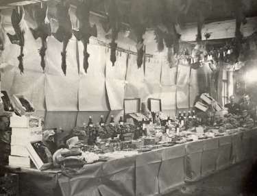 Christmas raffle stall, (Lee of Sheffield Ltd.) Arthur Lee and Sons Ltd., steel manufacturers, Crown Steel and Wire Works, Bessemer Road