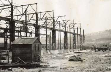 'MJ' under construction, (Lee of Sheffield Ltd.) Arthur Lee and Sons Ltd., steel manufacturers, probably Trubrite Steelworks, Meadowhall