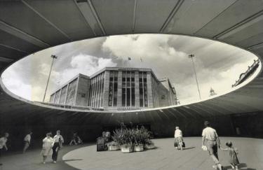 Castle Square (also known as the Hole in the Road) showing (top) House of Fraser, department store