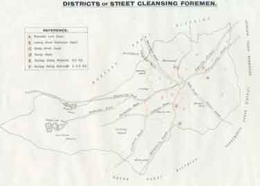 Map of the City Cleansing [Department] districts and depots