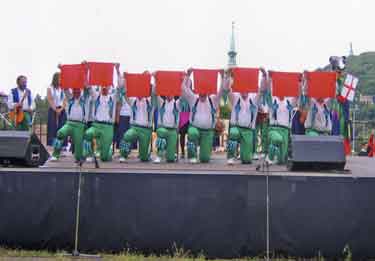 Sheffield City Morris performing at the Folkloriada, Budapest, Hungary