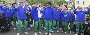 Sheffield City Morris dancers, Monsal Head, Derbyshire