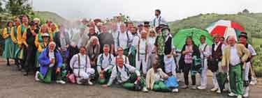 Sheffield City Morris dancers and guest teams, Monsal Head, Derbyshire