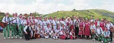 Sheffield City Morris dancers and guest teams, Monsal Head, Derbyshire