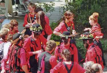 Friends of Sheffield City Morris. Iron Men and Seven Gilders Morris performing in York