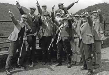 Friends of Sheffield City Morris. Tyler's Men Morris of Deptford at Monsal Headstone Viaduct, Derbyshire 