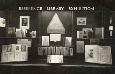 The Bayreuth Collection, an exhibition of books, display window, Reference Library, Central Library, Surrey Street 
