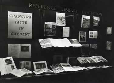 Bookbinding, an exhibition of books and other materials, display window, Reference Library, Central Library, Surrey Street