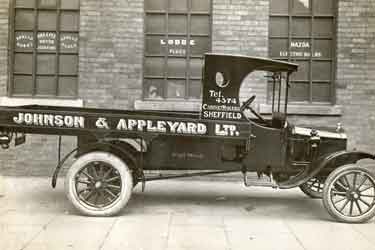 Lorry belonging to Johnson and Appleyard Ltd., cabinet makers