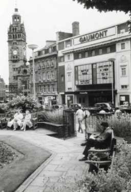 Gaumont Cinema from Barkers Pool Gardens