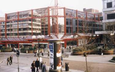 Odeon Cinema, Barkers Pool and (right) Burgess Street showing (centre) Mothercare Ltd.