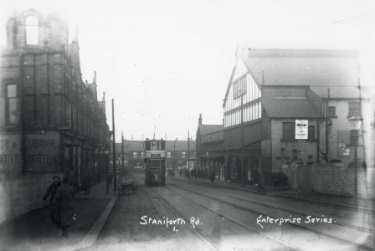 Staniforth Road showing (right) the Theatre Royal (latterly the Regal Cinema and the Peoples Theatre), c.1925