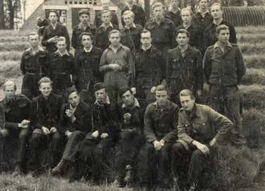 German soldiers in unidentified prisoner of war camp