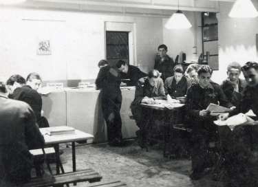 German prisoners of war, at probably Norton prisoner of war camp 174, Cuckney, near Mansfield, Nottinghamshire