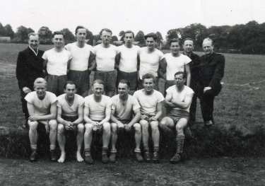 German prisoners of war, probably Norton prisoner of war camp 174, Cuckney, near Mansfield, Nottinghamshire