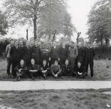 German prisoners of war, probably Norton prisoner of war camp 174, Cuckney, near Mansfield, Nottinghamshire
