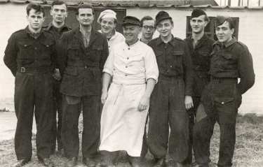 German prisoners of war, probably Norton prisoner of war camp 174, Cuckney, near Mansfield, Nottinghamshire