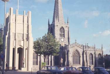 Sheffield Cathedral, Church Street, after stone cleaning