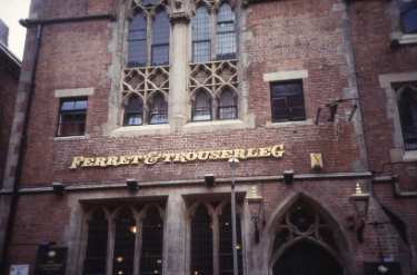 The Ferret and Trouser Leg public house, No. 4 St James' Street, former Church of England Educational Institute and earlier public houses called Gladstones and The Sanctuary