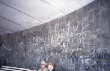 Graffiti in Castle Square (also known as the Hole in the Road)