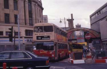 High Street at the junction with Haymarket showing (left) the Halifax Building Society, Nos. 2 - 4 High Street