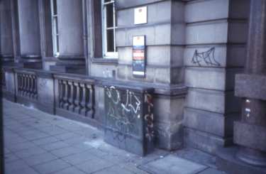 Graffiti on General Post Office, Fitzalan Square