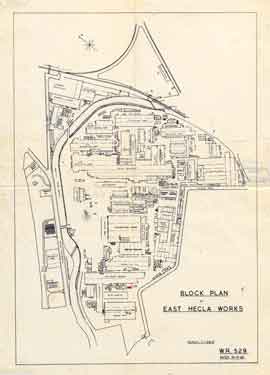 Block plan of Hadfield's Ltd., East Hecla Works