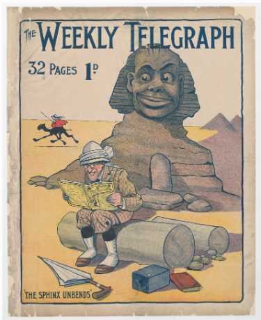 Sheffield Weekly Telegraph poster: The Sphinx unbends