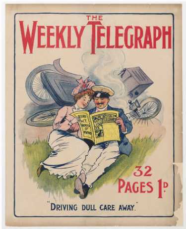 Sheffield Weekly Telegraph poster: Driving dull care away