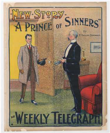 Sheffield Weekly Telegraph poster: A Prince of Sinners by E. Phillips Oppenheim