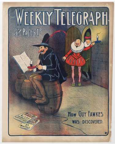 Sheffield Weekly Telegraph poster: How Guy Fawkes was discovered