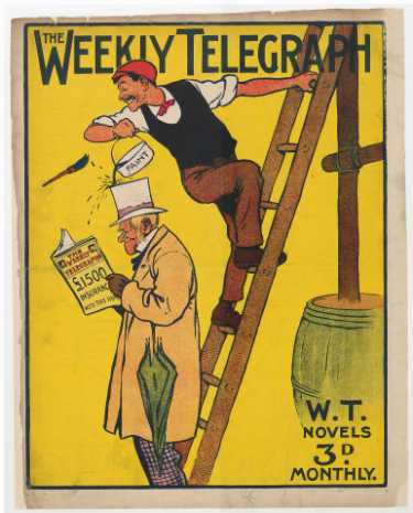 Sheffield Weekly Telegraph poster: W. T. novels