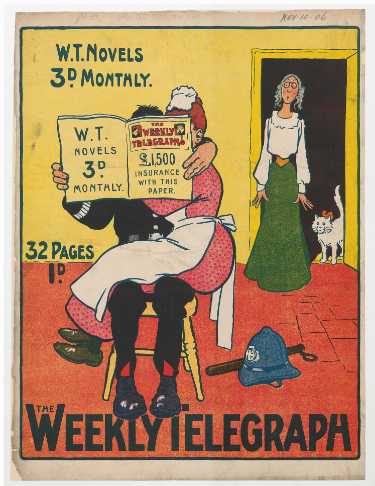 Sheffield Weekly Telegraph poster: W. T. novels