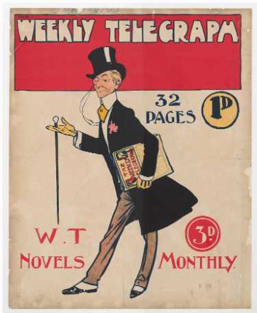 Sheffield Weekly Telegraph poster: W. T. novels