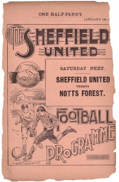 Sheffield United Football Club programme advertising the forthcoming match against Nottingham Forest
