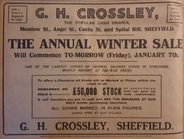 G. H. Crossley, the popular cash draper, Annual Winter Sale