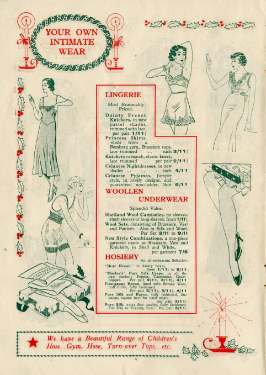 Sheffield and Ecclesall Co-operative Society Ltd: The Arcade Xmas shopping guide - your own intimate wear