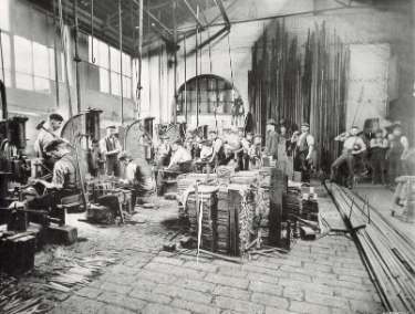 Charles Cammell and Co. Ltd., Cyclops Works, Savile Street. File forging shop