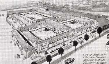 Pipworth Road Council School: architects drawing