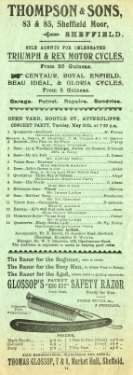 Programme of Music in the Parks, season 1908 (page 14) concert party at Open Yard, Bootle Street, Attercliffe