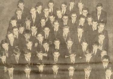 Unnamed school group who performed mid-day carols on Thursday, 14th December in the Cathedral forecourt and the steps of the City Hall