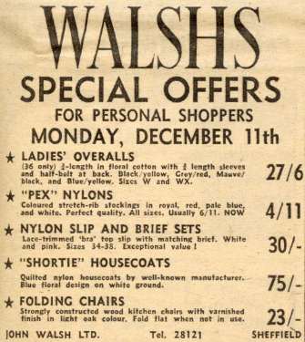 Advertisement for special offers for J. Walsh Ltd., [department store, High Street]