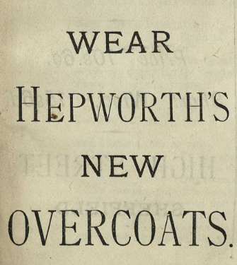 Advertisement for Hepworth, outfitters