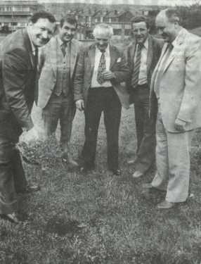 Turning of the first sod on the new Sheffield Trades and Labour Club, corner of Duke Street and Talbot Street