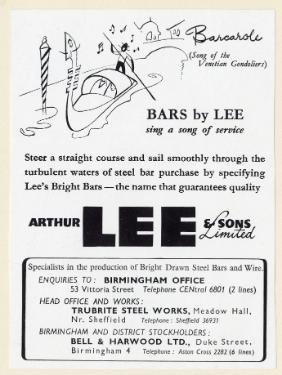 (Lee of Sheffield Ltd.) Arthur Lee and Sons Ltd., steel manufacturers, Trubrite Steelworks, Meadowhall