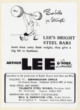 (Lee of Sheffield Ltd.) Arthur Lee and Sons Ltd., steel manufacturers, Trubrite Steelworks, Meadowhall