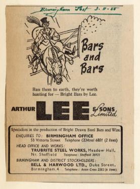 (Lee of Sheffield Ltd.) Arthur Lee and Sons Ltd., steel manufacturers, Trubrite Steelworks, Meadowhall