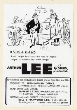 (Lee of Sheffield Ltd.) Arthur Lee and Sons Ltd., steel manufacturers, Trubrite Steelworks, Meadowhall